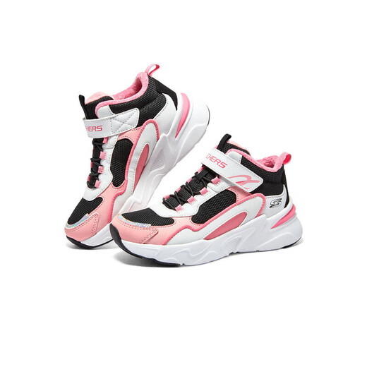 Skechers children's shoes warm girls casual dad shoes Velcro sneakers children's cotton shoes 302583L