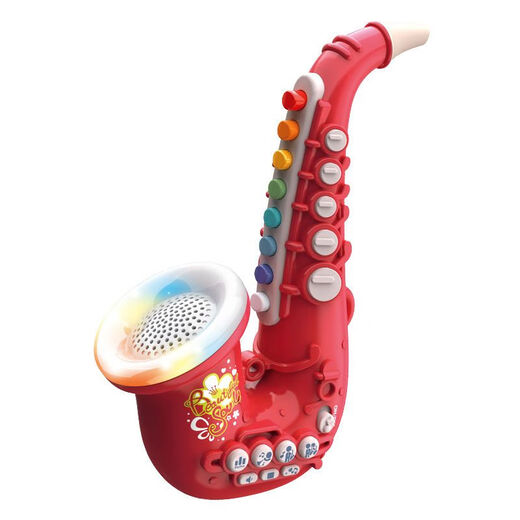 Jennerson Kinder Saxophon Baby Tiger Schwarzer Röhrchen Elektrische Drahtinstrumente Kollektion Einfaches Lernen tragbares Musikspielzeug für Anfänger Blue Tiger [Lade -Set]