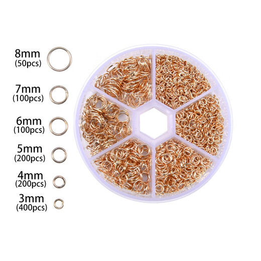 OSRO diy open ring connecting ring earrings bracelet necklace buckle connector handmade material package white k color 6 Specifications + box