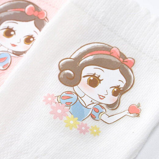 Disney Children's Nocks Summer Stockings Girls Chotcon High-end Stockings DSP3485 White + Powder 18-20