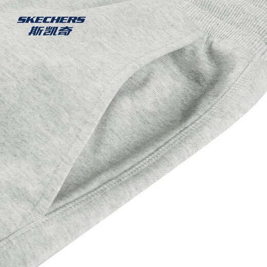 斯凯奇（Skechers）裤子男子春夏休闲针织长裤宽松运动健身直筒裤情侣 细纹理花灰/01T1 M