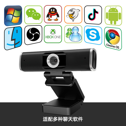 VIZOLINK 电视摄像头1080P高清像素适配智能电视内置降噪麦克风电视视频通话免驱即插即用 1080P W2C丨定焦