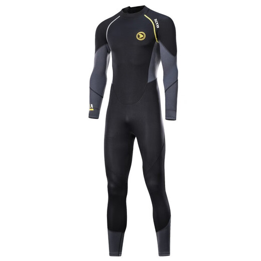 Lishi 1.5MM men's wetsuit split long-sleeved long snorkeling pants suit warm and cold winter swimming men's swimsuit black gray 1.5MM long-sleeved one-piece XXL175-185CM weight 155-180Jin Jin is equal to 0.5 kg