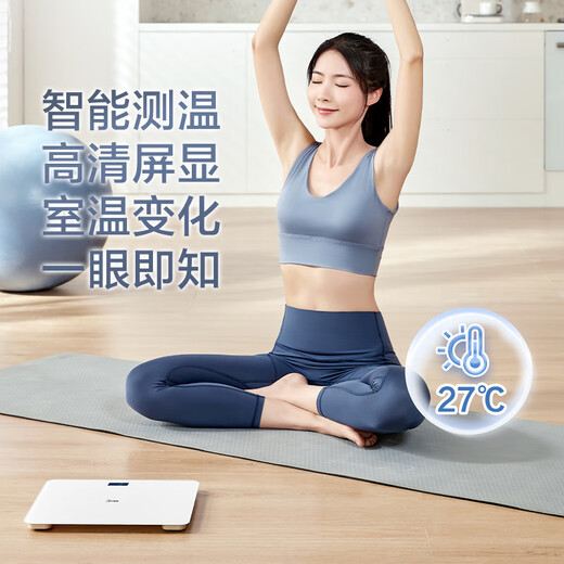 美的体重秤体重称家用家用健康秤电子秤高精度称重计电子秤人体高精度智能体重称健身减肥运动D3 【D2体重秤】高精准/电池款