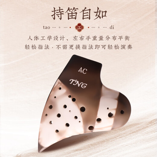 TNG台湾TNG陶笛 三管陶笛中音 复管素烧系列陶笛  专业演奏级别 三管SF高音F
