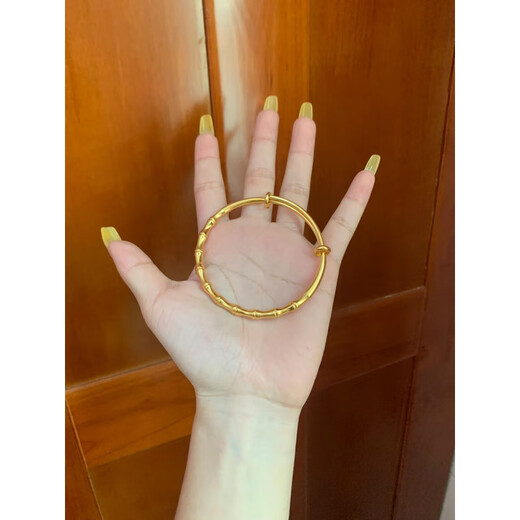 Chenru Ancient Method Inherited Bamboo Bracelet Women's 18k Gold Personalized Adjustable Temperament Chinese Style Versatile Bamboo Bracelet Bamboo Bracelet