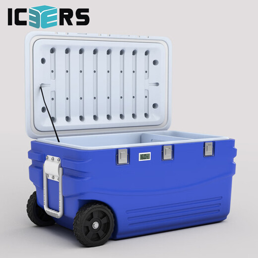 ICERS Eisens PU trolley type 100L insulated box refrigerated biosafety transfer box