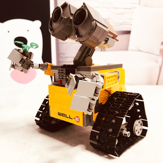 Yuxing Model King Boy Monting Building Blocks Programmierroboter Wali Elektrische Fernbedienungsstrecke Rennspurmodell Kinderspielzeuggeschenk Statische Version Wali Roboter Bausteine-687 Partikel kompatibel mit LEGO-Programmierroboterbaubausteinen
