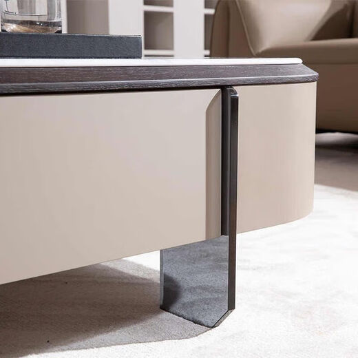 Couchtisch, italienisches leichte Luxus -Rock -Panel helllicht TV -Schrank Minimalistische Kombination einfaches modernes Zuhause kleine Wohnung Stylish 13575 cm Long Tea Tisch
