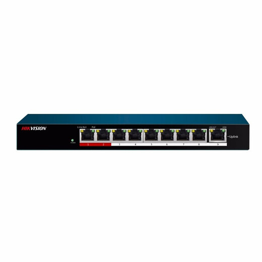 HIKVISION POE monitoring switch 5-port 6-port 8-port 24-port 100M switching machine home office enterprise transmission monitor equipment network splitter network cable hub splitter 9-port 100M high-power version DS-3E0109P-E