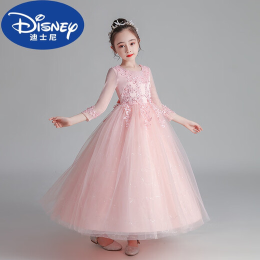 Disney (Disney) Mädchen Geburtstagskleid Prinzessin Kleid High-End-modische Mädchen Kinder Blumen Hochzeitskleid Klavier Performance Kleidung TW683 Weiß 110 cm