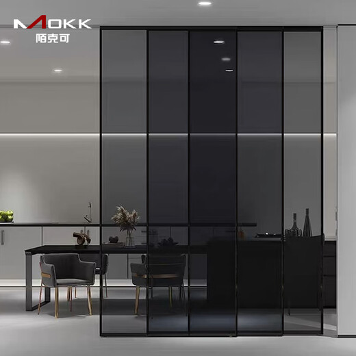 Mooke Perfect System Line Rail Three-Linkage Hanging Rail Sliding Glass Door Hidden Track Sliding Door Bedroom Door Kitchen Door Three-Linkage Hanging Rail (Plain Glass)/