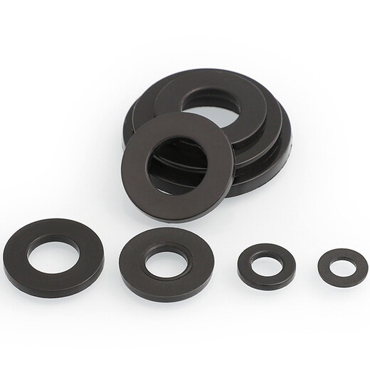 Wenzhi black nylon gasket plastic flat gasket flat washer insulating flat gasket high temperature resistant plastic gasket M2-M20 M8*16*1.5 (100 pieces)