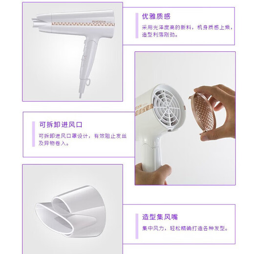博锐飞科旗下电吹风家用大功率吹风筒负离子吹风机冷热风理发店FH6101 FH6228 2000W可折叠带负离子