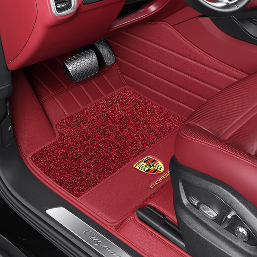 班树适用于24/25款保时捷卡宴帕拉梅拉911 718MacaTaycan全包围脚垫瑕 法拉皮+爱尔兰绒 (波尔多红) 保时捷Taycan