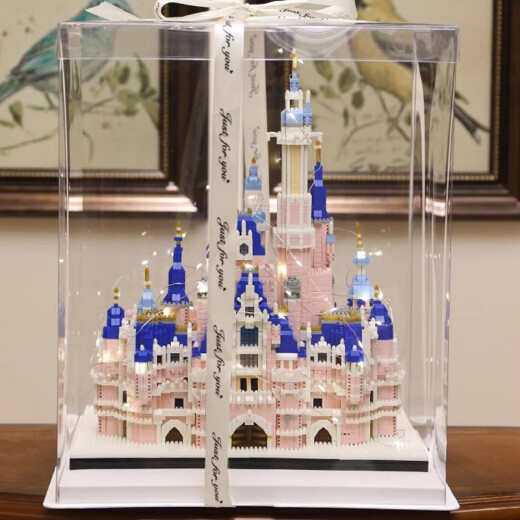Compatible con LEGO Castle Building Blocks Series de niñas Villa Gran Regalos de asamblea para 8-18 años Sakura Disney 12588 Cerdos + Regalos + Acrílico