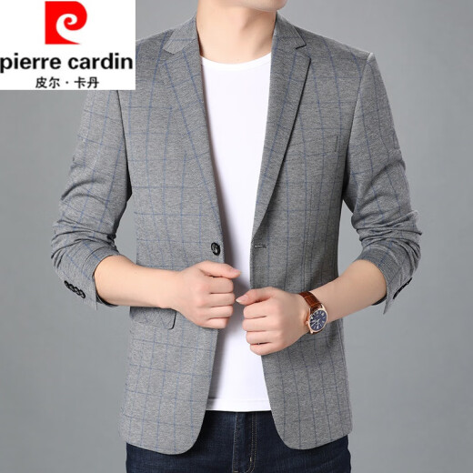Pier Cardin High-End-Casual Blazer für Männer im Frühjahr und Herbst Dünn Business Formal koreanischer Anzug Herren Penis Top 8075 Grau 175