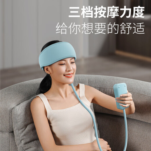 Aux (Aux) Masajeador Head Airbag Air Compress Hot Head Massager Wireless Masaje portátil Masaje de diadema Dispositivo de sueño para dormir Regalos prácticos de alta gama para padres, regalos de cumpleaños de novio y novia [azul cielo] Massaje de airbag de 6 zonas + 3 modos principales + compresas calientes + 3 niveles de cumpleaños regalos de cumpleaños para madre, esposa y esposa y esposa