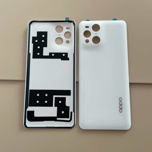 OPPO [Markenoriginal] Geeignet für Oppo Findx3 Rückbedeckung Findx3 Pro Mobiltelefon Batterie Batterie Abdeckung Heckhülle Glas FIDX3/X3PRO Schwarz mit Klebstoff Rücken