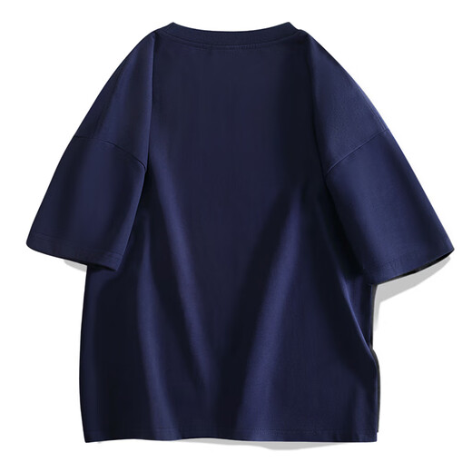 NASA GISS T-shirt à manches courtes Men's Pure Coton Round Cou Top Summer Poldoufled Half-Mared Loose Men's Base's Base Blue XL