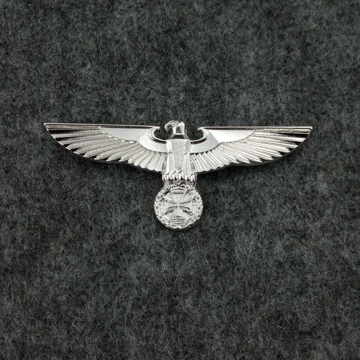 Premium German Eagle Badge Prussian Eagle Badge German Eagle of Rights Medal Black Eagle Brooch Accessories Silver Eagle of Rights Paper Card Packaging