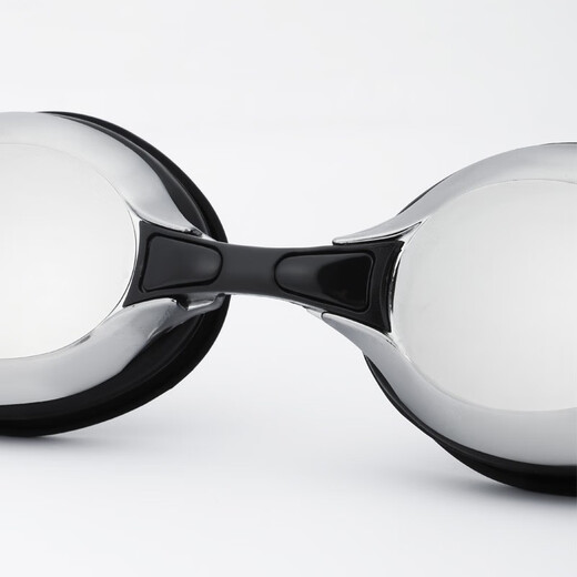 YINGFA electroplated swimming goggles, waterproof and anti-fog, glossy coating, equipped with anti-fog agent earplugs, large frame comfortable swimming goggles Y2800M, black coating + anti-fog agent + earplugs