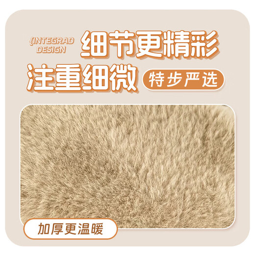 Xtep Hat Women's Winter Bear Hat Scarf Gloves One-piece Plush Warm Cycling Windproof Hooded Scarf Three-piece Set