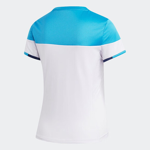 阿迪达斯（adidas） 短袖速干休闲运动训练羽毛球网球乒乓球吸汗透气运动T恤FT9715 白蓝色FT9715 M