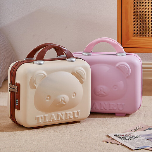 Weird Planet Koffer 14-Zoll-Make-up-Box Souvenirs für Frauen 16 Little Bear Mini Password Box Handtasche Geschenkbox Neu 01 Red 16-Zoll