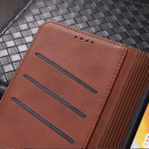 Ju Xiaozhi eignet sich für Huawei Nova11se Mobile Handy Case Flip Leder Case Bon-Al00 Wallet Card Case Full-Pack Anti-Fall-Fall-Weiche Innenhülle Schutzhülle Magnetisch angeschlossen Huawei nova11se [Brown]