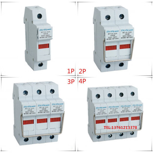 ZHRDQ Zhenghao Sicherungsbasis RT18-32X 1p 2p 3p 4p 10*38 Sicherungsfuktrohrbasis 690 2p Basis