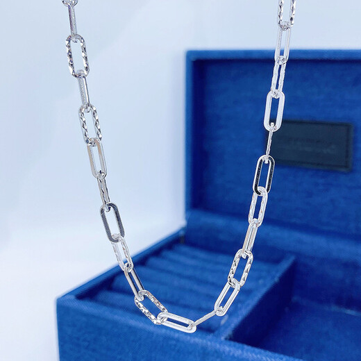 Heye Jewelry, bright and bright, long oval cross chain, real gold pt950 men's platinum necklace, men's platinum men's model, 16.57 grams, 45cm, about 4.0mm thick, ready for shipment