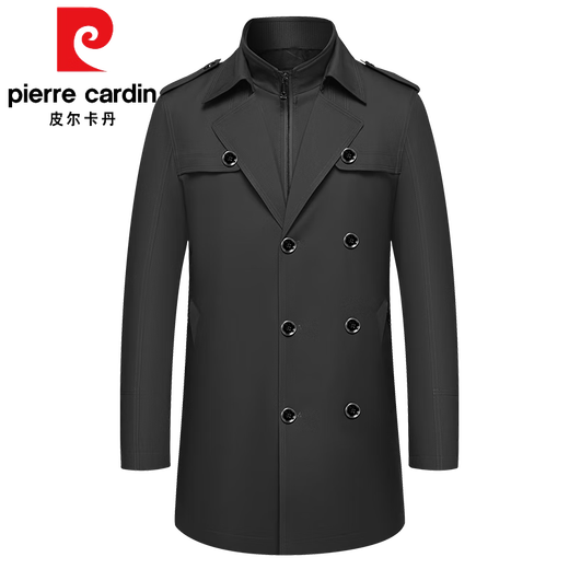 Pierre Cardin (Pierre Cardin) Removable Liner Windbreaker Men's Autumn and Winter New Thickened Jacket One-Wear Three-Wear Casual Jacket for Middle-aged and Elderly Men Navy Blue 185/XXL (Suitable for Weight 145-165Jin Jin is equal to 0.5 kg)