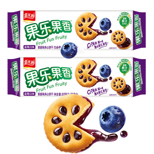 嘉士利果乐果香 饼干零食果酱夹心饼干混合口味93gx6包早餐食品小零食