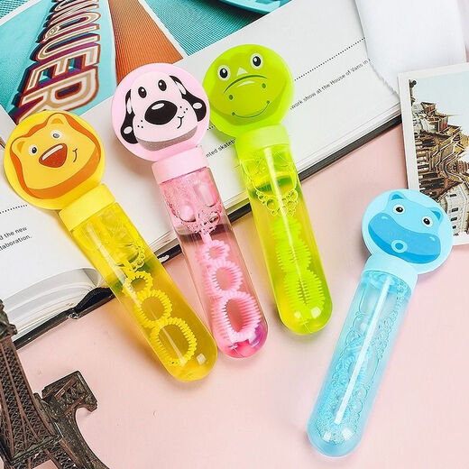 Benben Bebe Cartoon Children's Mini Bubble Stick Blowing Bubble Toy Girl's Small Handheld Bubble Stick Replenishment Concentrated Water 10 Bubble Sticks + 10 Packs of Bubble Sticks