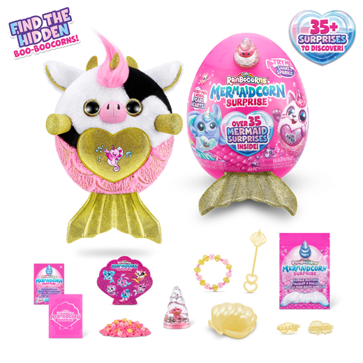 ZURU Yunbo Unicorn Magic Egg Mermaid Surprise Blind Box Girls Toy Plush Doll