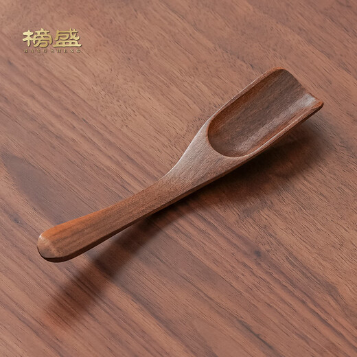 Bangsheng walnut tea spoon tea spoon single tea scoop special tool tea measuring spoon high-end tea spoon walnut tea spoon + walnut dawn tea clip