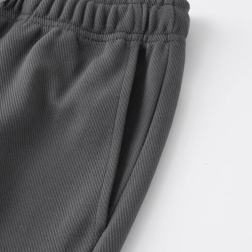 ROMON light luxury 350g twill guard loose autumn and winter drape sports casual trousers for men simple solid color drawstring elastic waist black straight S 165-100-120Jin Jin equals 0.5 kg