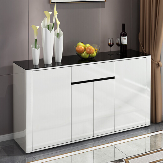 A home furniture sideboard modern minimalist sideboard wine cabinet kitchen multi-functional restaurant cupboard tea wine cabinet storage cabinet 1.5 meters white J3100