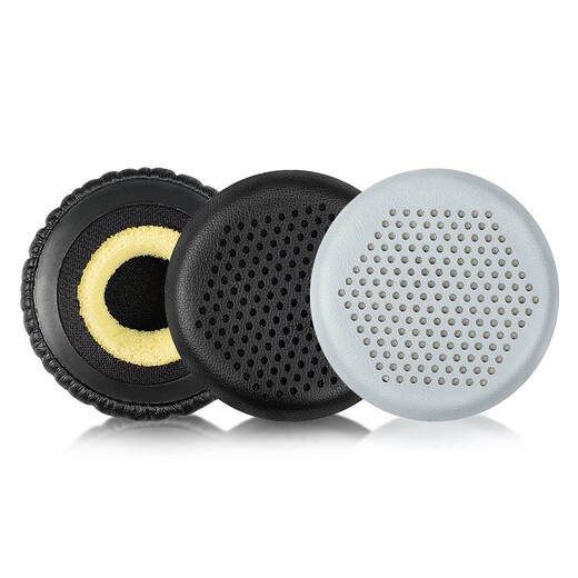 赖小星耳机套 适用漫步者W570BT W580BT W670BT W675BT H690P H650耳罩 头戴式贴耳海绵套耳垫套替换配件 【光皮款】黑色耳套一对装（55MM）