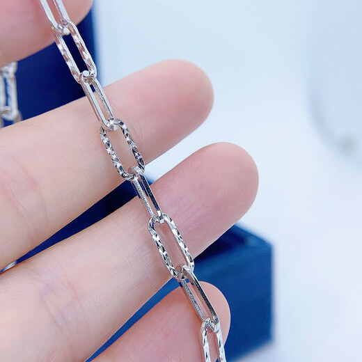 Heye Jewelry, bright and bright, long oval cross chain, real gold pt950 men's platinum necklace, men's platinum men's model, 16.57 grams, 45cm, about 4.0mm thick, ready for shipment