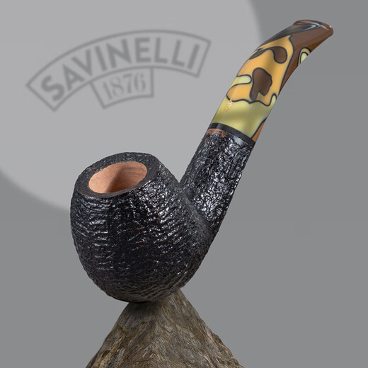 沙芬（SAVINELLI）意大利高档石楠木烟斗677弯斗大全进口老式实木旱烟斗男士 【帕洛玛677型 手工刻花】