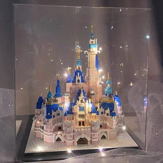 Compatible con LEGO Castle Building Blocks Series de niñas Villa Gran Regalos de asamblea para 8-18 años Sakura Disney 12588 Cerdos + Regalos + Acrílico