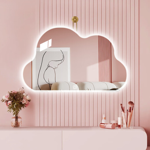 Babuchi Yunduo Make-up Mirror Spezialförmiges LED-Schlafzimmer Schminktisch Spiegel Haken an der Wand montiertem, an der Wand montiertem dekorativem Spiegel intelligent