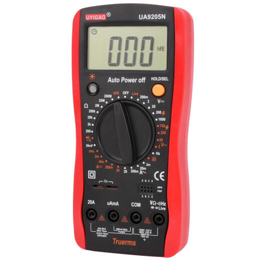 Toolman UA9205N Anti-Burn Protección completa Medidor Automático Multímetro Digital Medidor de electricidad UA9205N Estándar = Medidor Pen + Batería