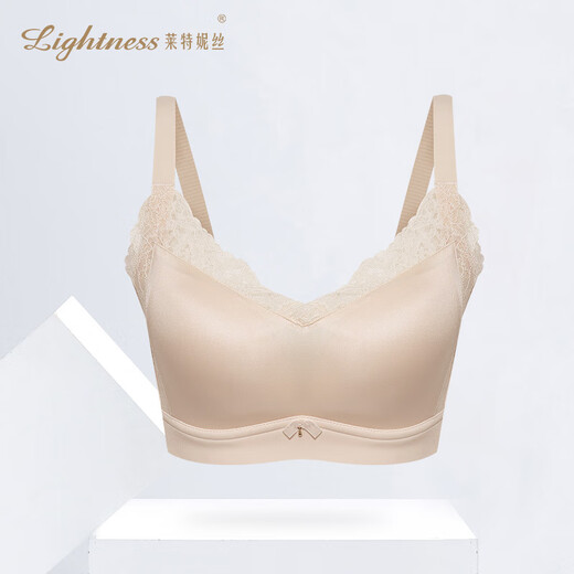 莱特妮丝（Lightness）无钢圈光面抹胸式薄杯文胸PW1049 黑色 75C