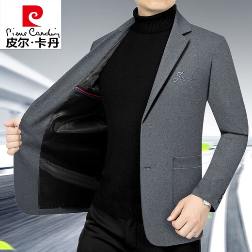 Pierre Cardin High-End Wolle Casual Anzug Männer Slim Business Anzug Jacke Herren Frühling und Herbst mittleren Western Kleidung Ziegelstein Red 170/88a