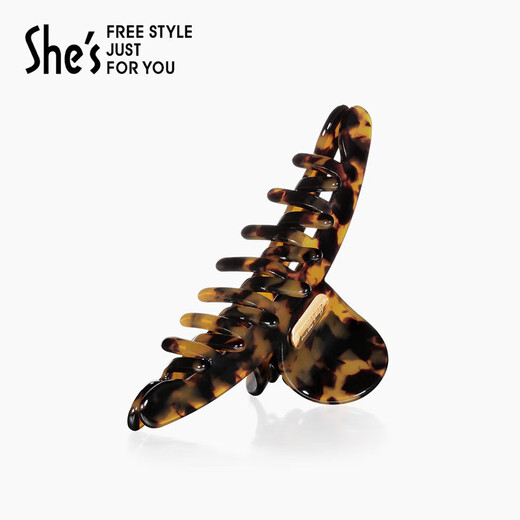 She s Qianzi's light and simple retro acetate plate gripping clip for the back of the head, a shark clip for hair, a birthday gift for my girlfriend