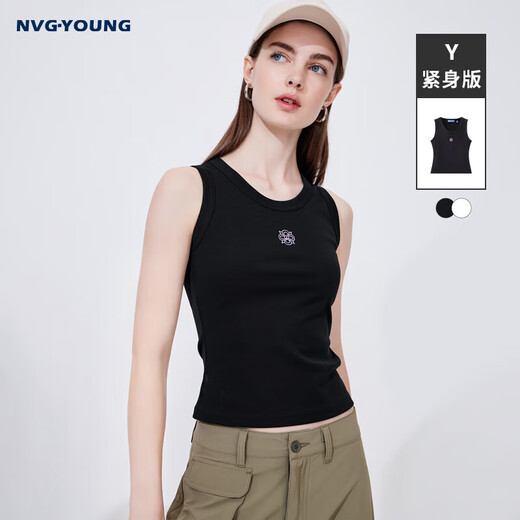 Navigare Italian dinghy women's tight vest embroidered bottoming top 3314904502 black L