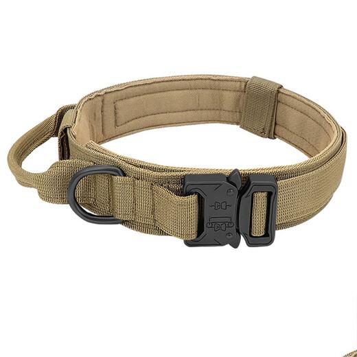 Front dog collar large dog tactical collar golden retriever German Shepherd Labrador dog collar metal buckle tactical collar (M size)
